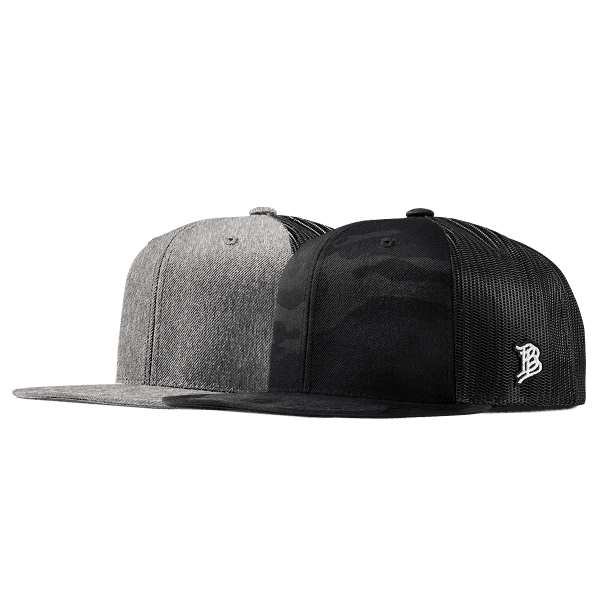 Bare Flat Trucker 2-Pack Multicam + Heather Gray