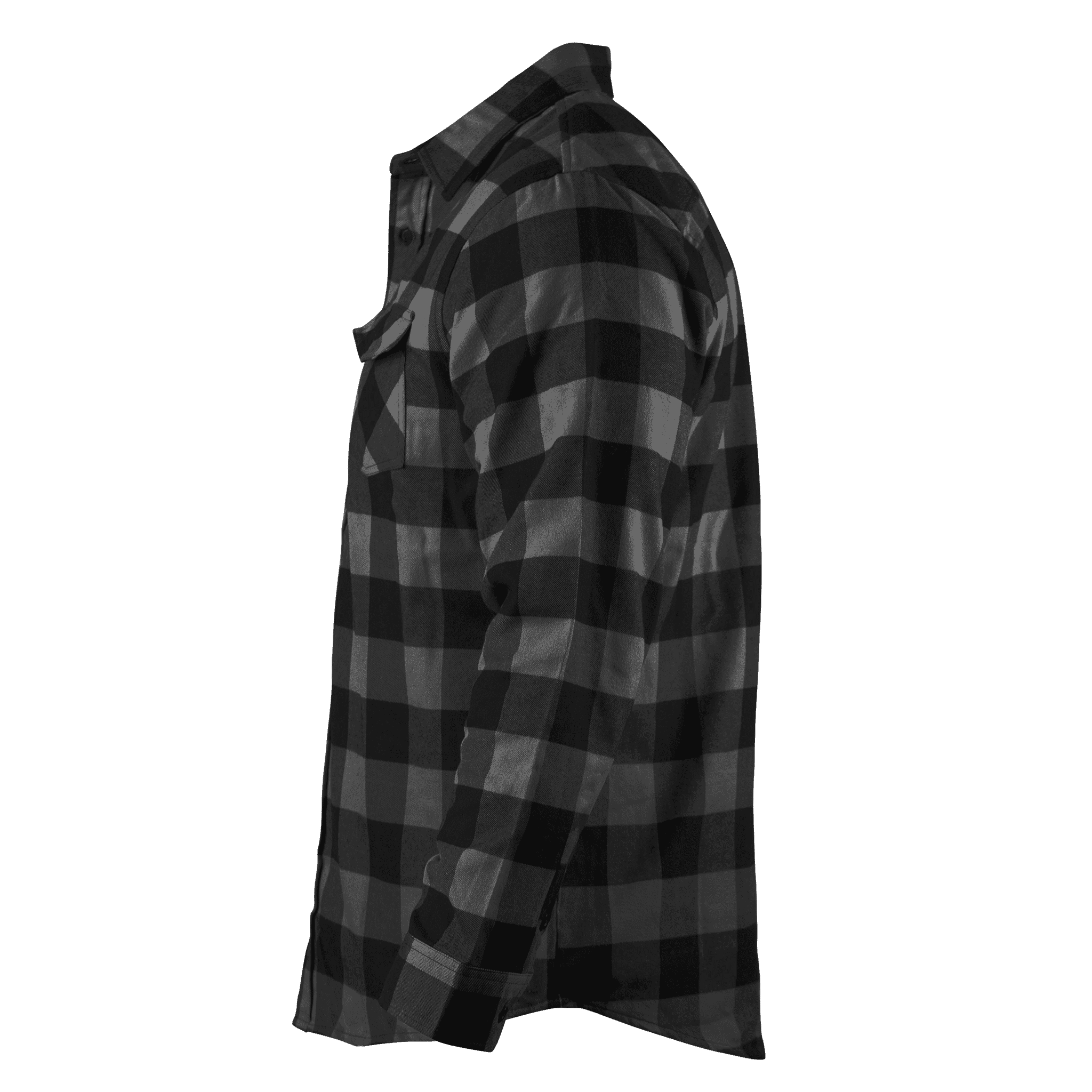 Journeyman Flannel Side Charcoal