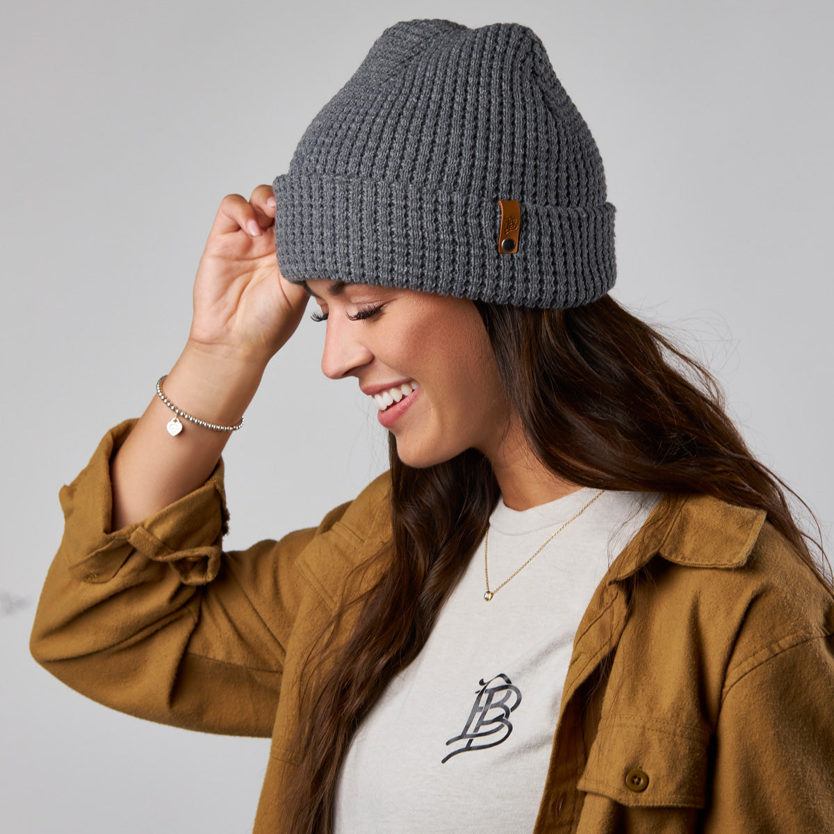 Bare Elite Beanie Female Model Gray