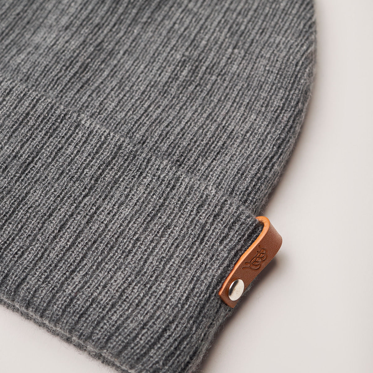 Bare Essential Beanie Detail Charcoal