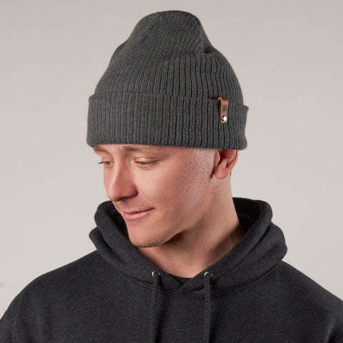 Bare Essential Beanie 2-Pack Charcoal + Gray