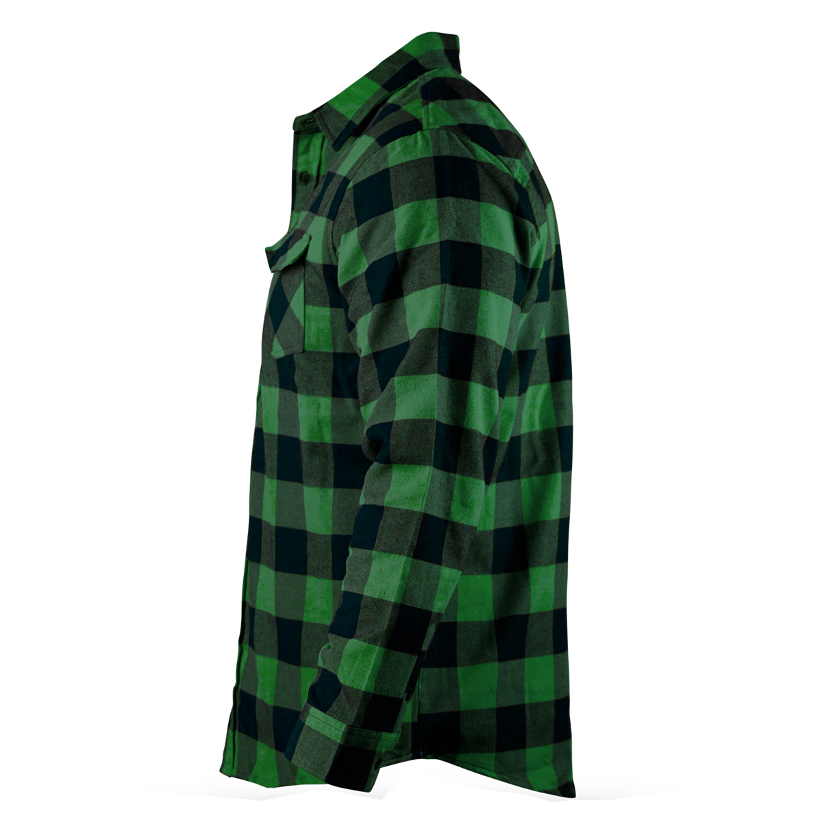 The Journeyman Flannel Side Kelly Green