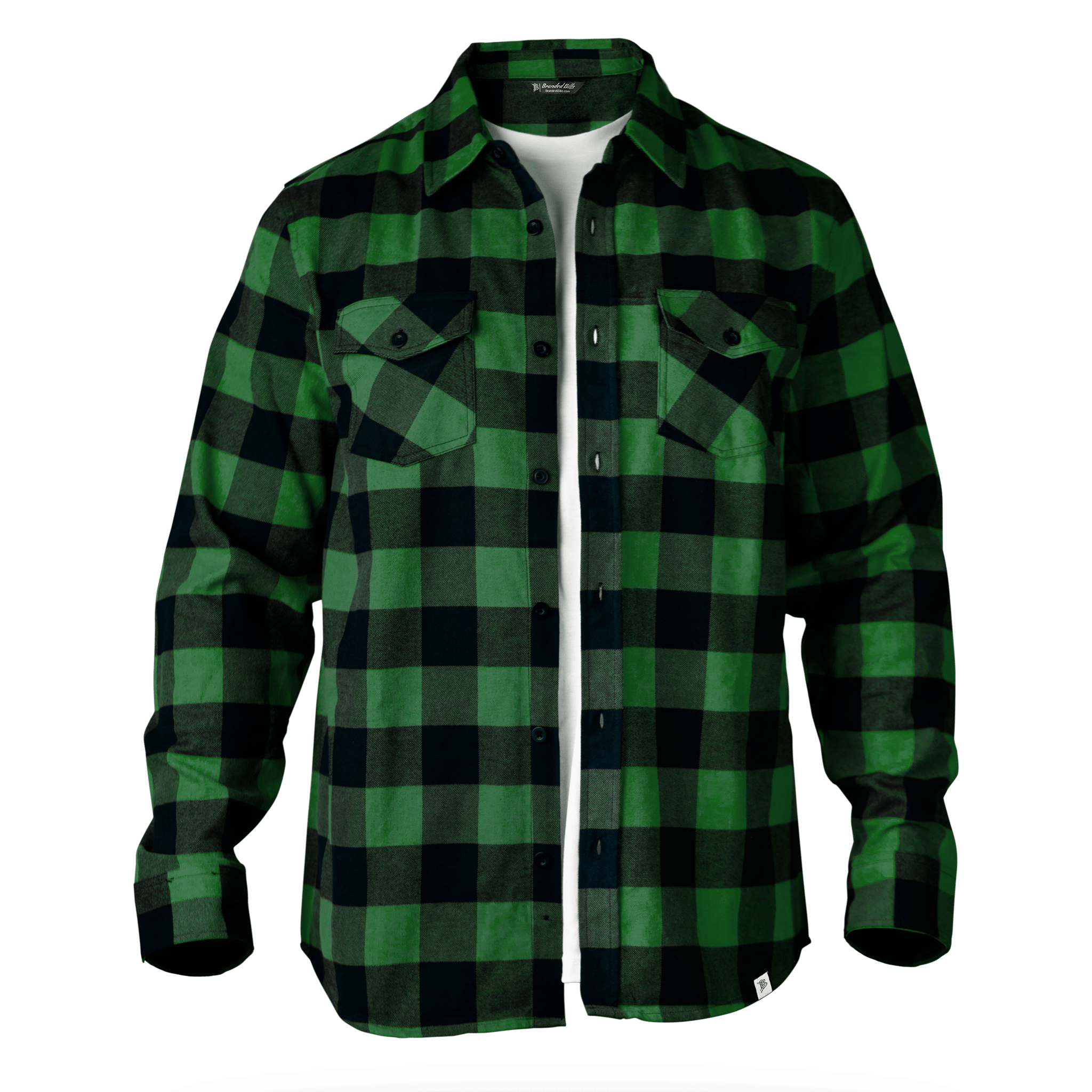 The Journeyman Flannel Front Kelly Green