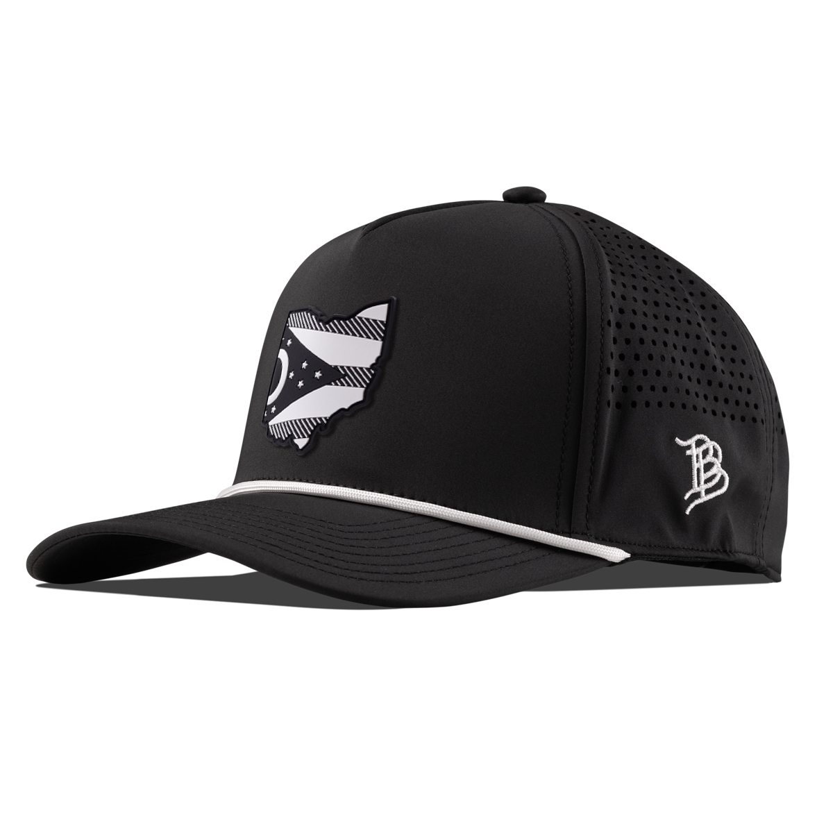 Ohio Vintage Curved 5 Panel Performance Black