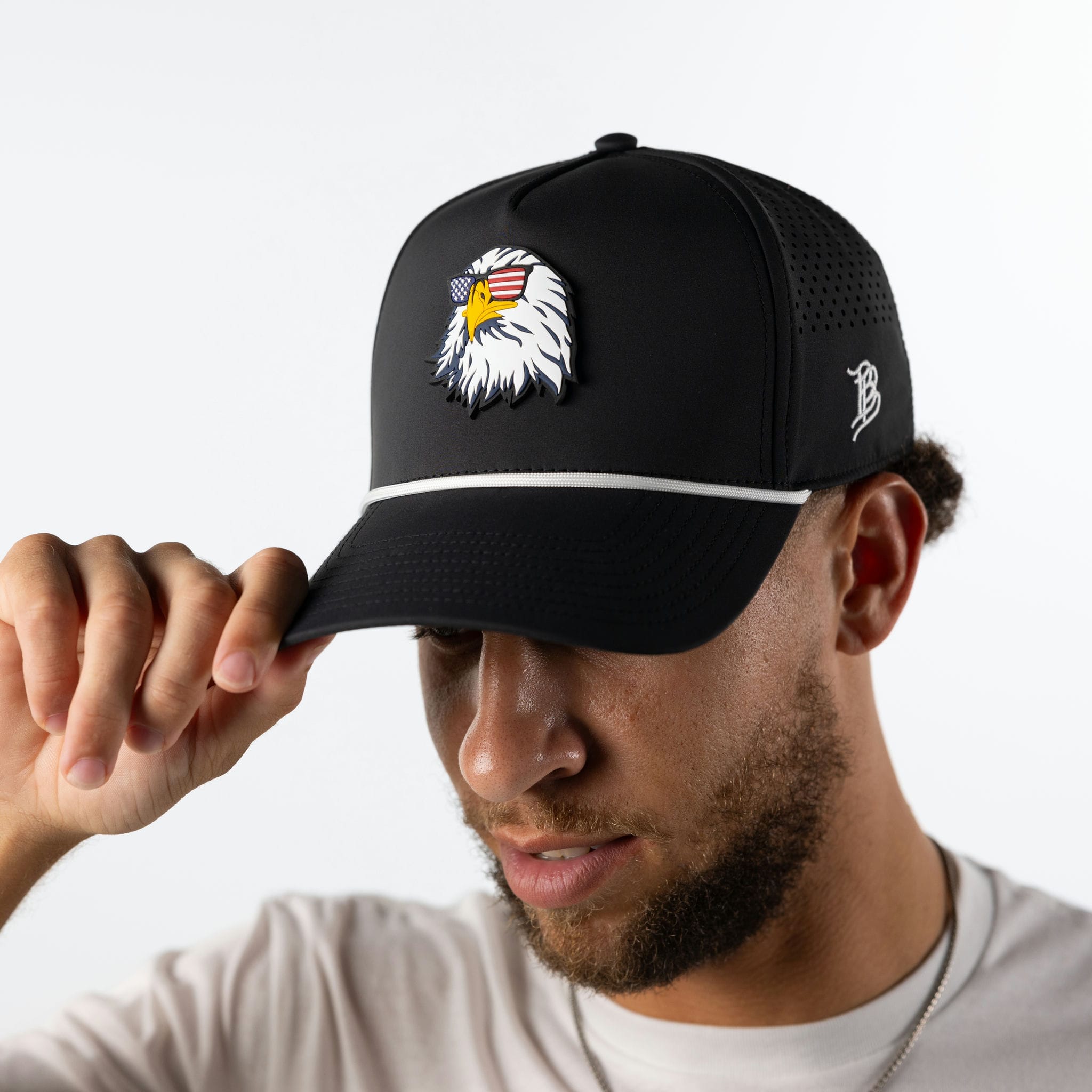 Party Eagle PVC Curved 5 Panel Performance Lifestyle Black/White