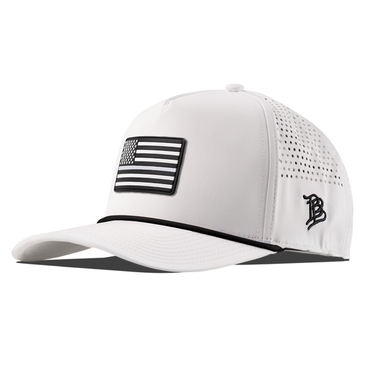 Vintage Old Glory Curved 5 Panel Performance White/Black