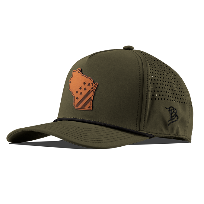 Wisconsin 30 Tan Curved 5 Panel Performance Loden/Black