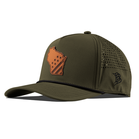 Wisconsin 30 Tan Curved 5 Panel Performance Loden/Black