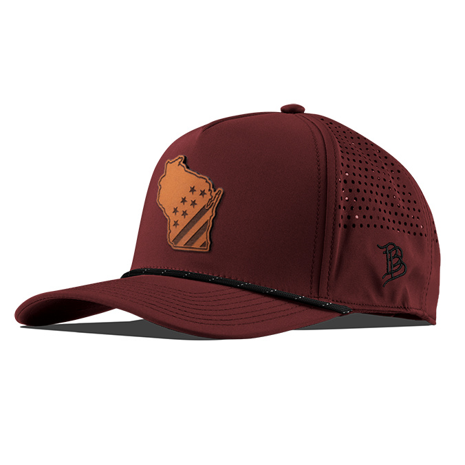 Wisconsin 30 Tan Curved 5 Panel Performance Maroon/Black