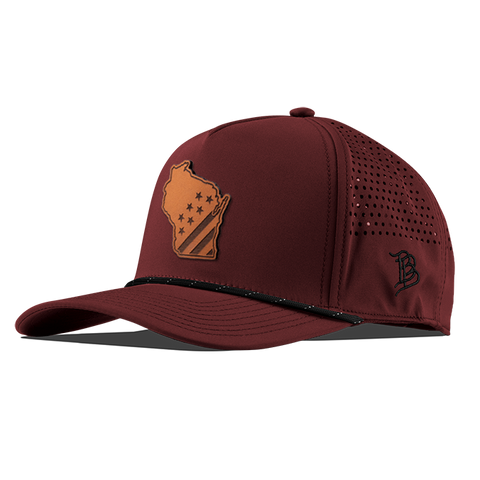 Wisconsin 30 Tan Curved 5 Panel Performance Maroon/Black