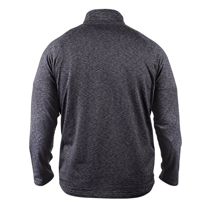 Fairway Branded Logo Quarter Zip Pullover Back Charcoal